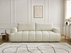 Canapé droit convertible 3 places FUJI tissu lisse