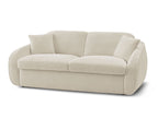 Canapé droit convertible CEZANNE ouverture express tissu bouclette
