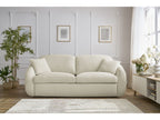 Canapé droit convertible CEZANNE ouverture express tissu lisse