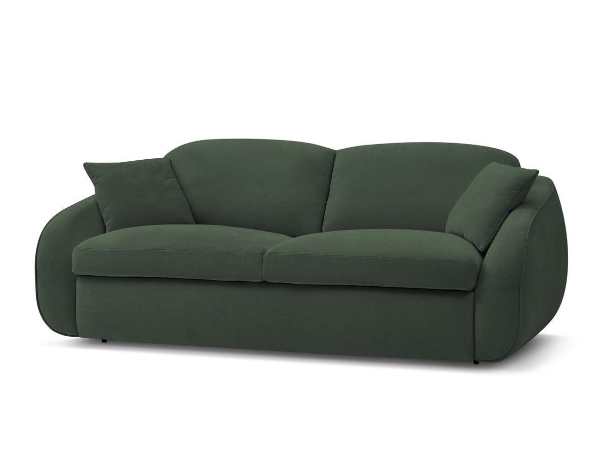 Canapé droit convertible CEZANNE ouverture express tissu lisse