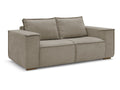 Canapé droit convertible CHELSEA ouverture express tissu texturé