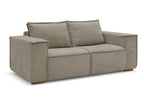 Canapé droit convertible CHELSEA ouverture express tissu texturé