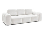 Canapé droit convertible coffre 3 places MONTAIGNE tissu bouclette