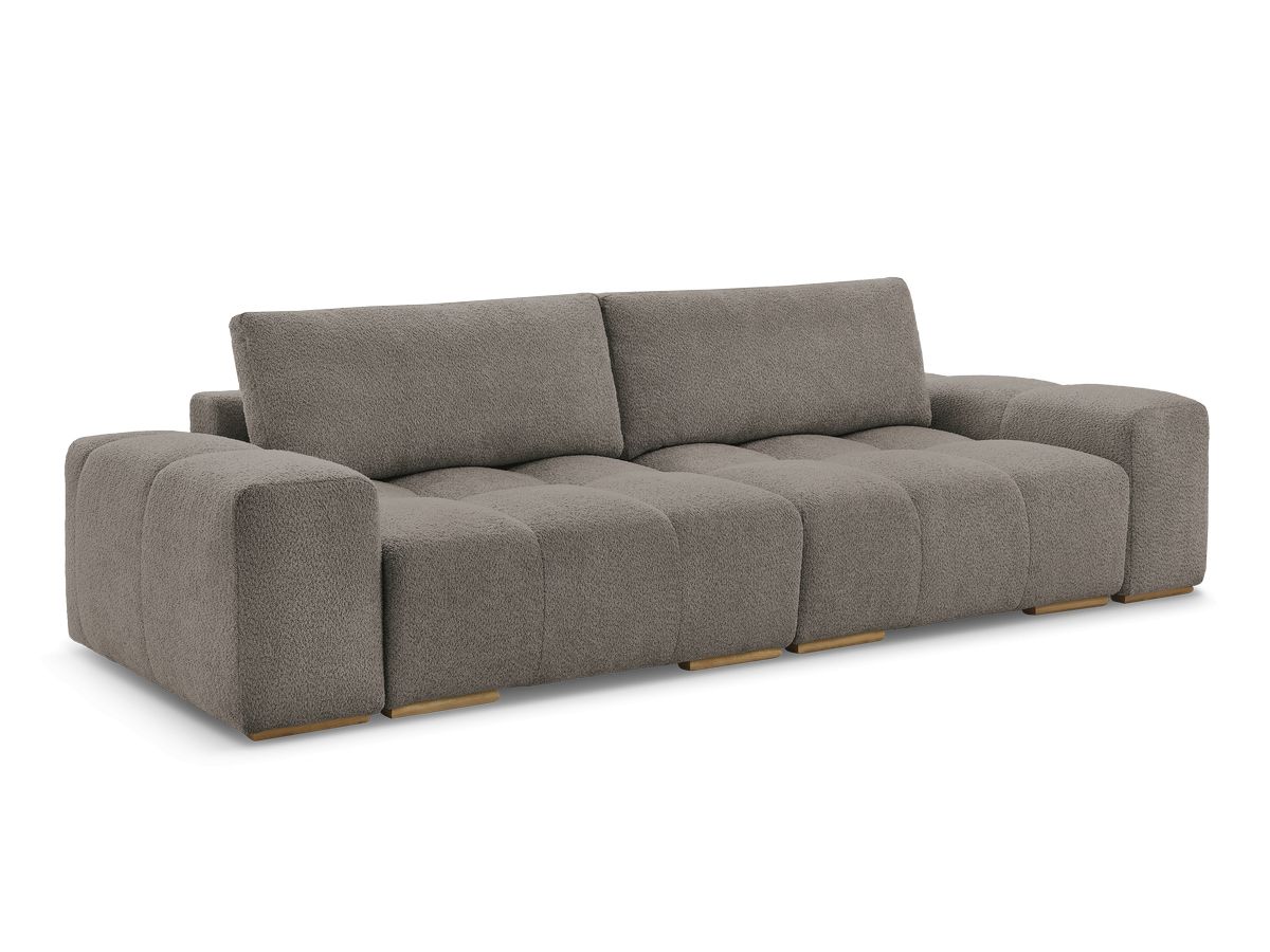 Canapé droit convertible coffre ANAKIN tissu bouclette