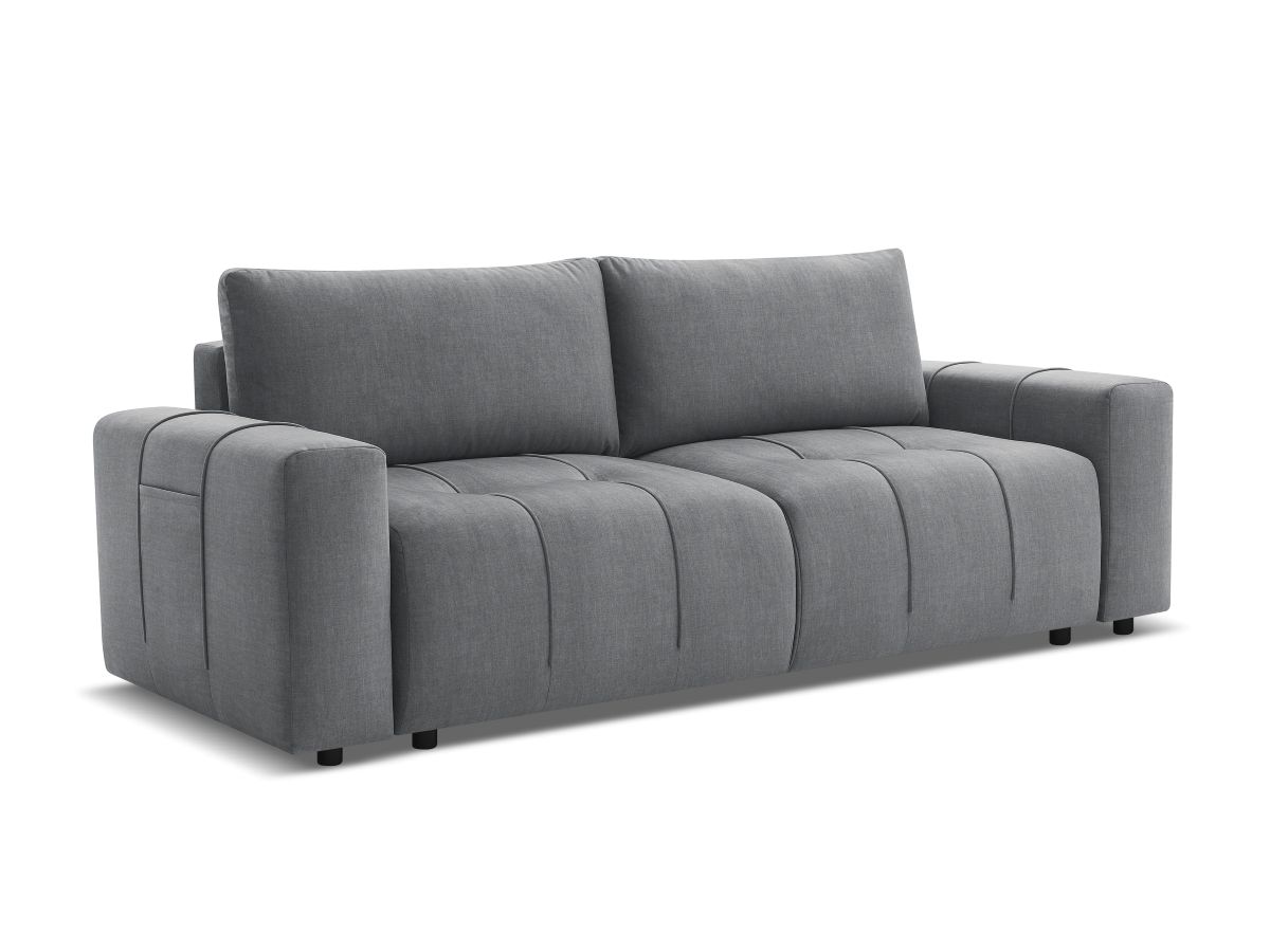 Canapé droit convertible coffre ARSENE tissu velours