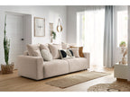 Canapé droit convertible coffre ENVY tissu bouclette doux