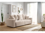 Canapé droit convertible coffre ENVY tissu bouclette doux
