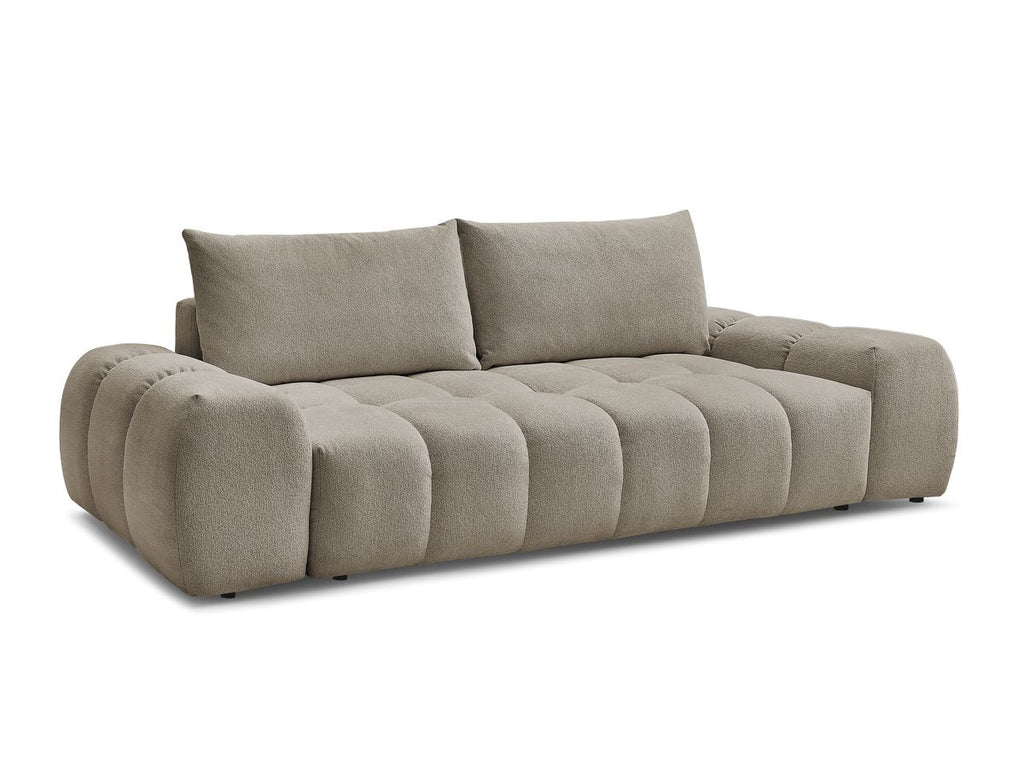Canapé droit convertible coffre EVEREST tissu chiné