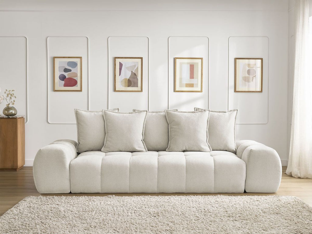 Canapé droit convertible coffre EVEREST tissu texturé