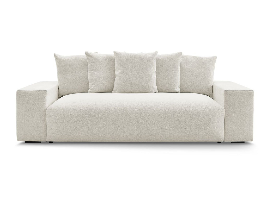 Canapé droit convertible coffre VOLTAIRE tissu chiné
