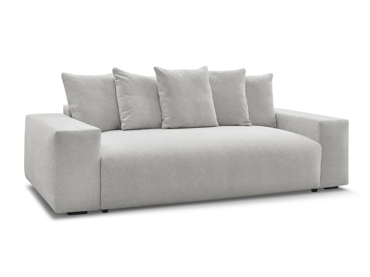 Canapé droit convertible coffre VOLTAIRE tissu chiné