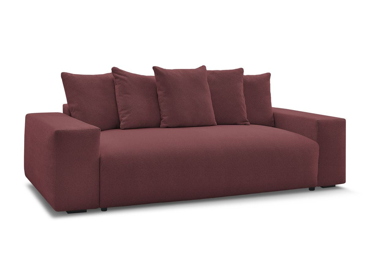 Canapé droit convertible coffre VOLTAIRE tissu chiné