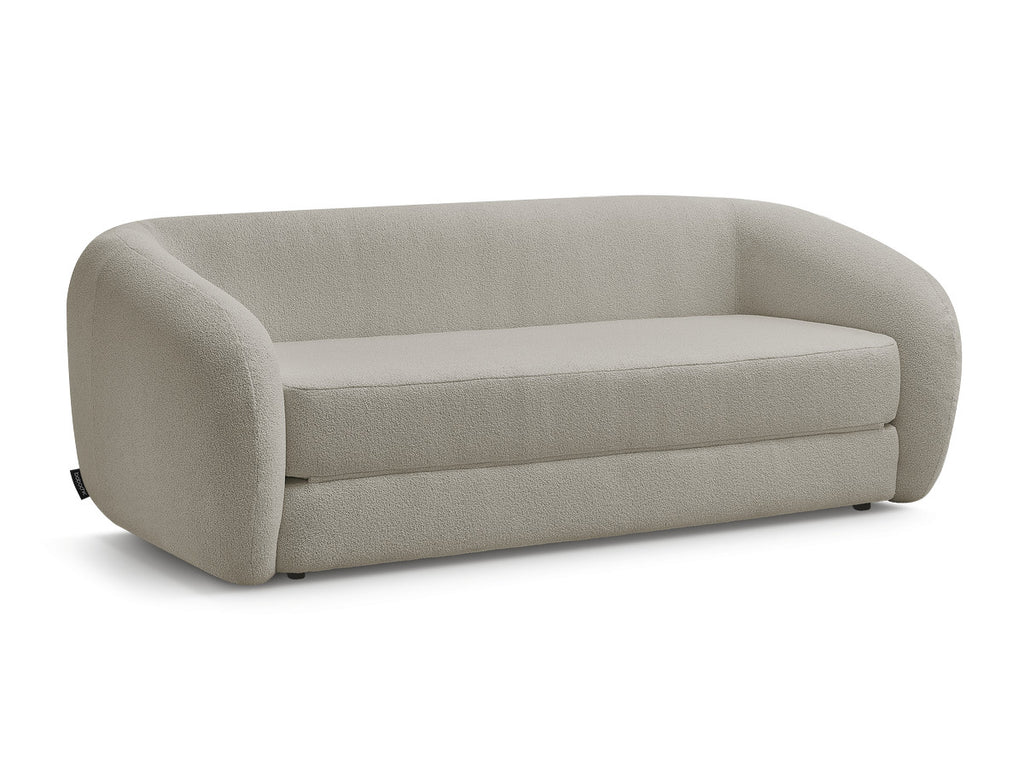 Canapé droit convertible déplimousse NEYO tissu bouclette