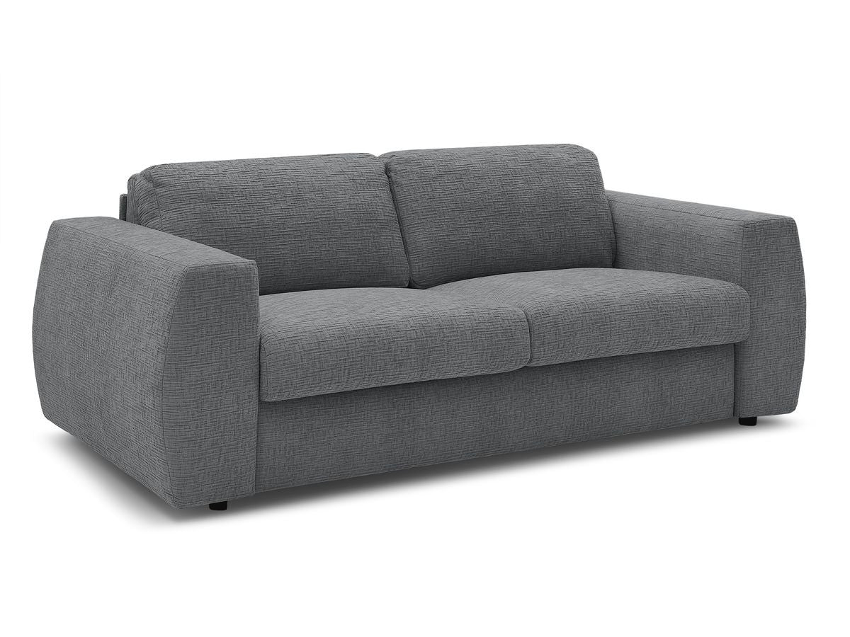 Canapé droit convertible HUGO ouverture express tissu texturé