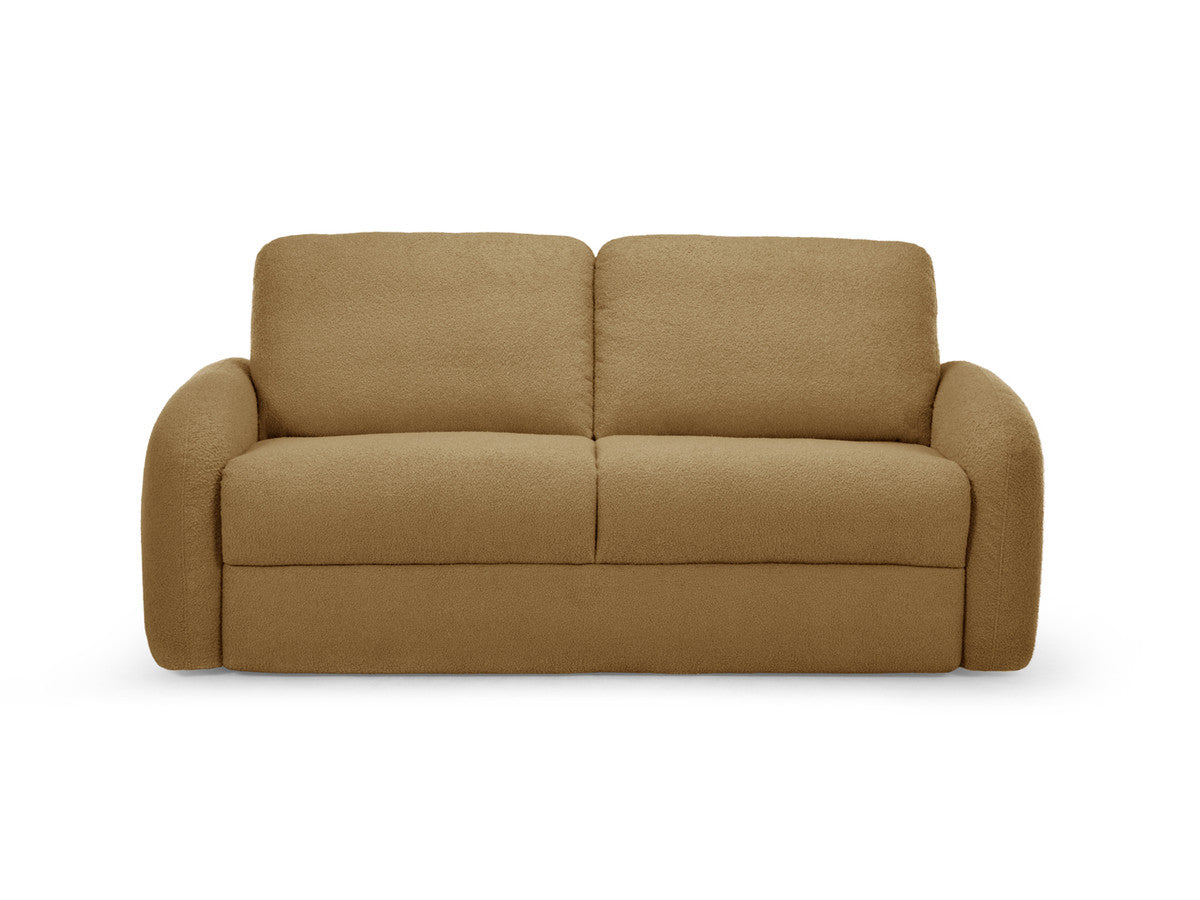 Canapé droit convertible KENAN ouverture express tissu bouclette