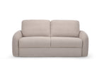 Canapé droit convertible KENAN ouverture express tissu bouclette