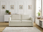 Canapé droit convertible LENNY ouverture express 2 plis tissu lisse