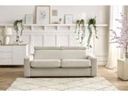 Canapé droit convertible MONACO ouverture express tissu lisse