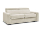 Canapé droit convertible MONACO ouverture express tissu lisse