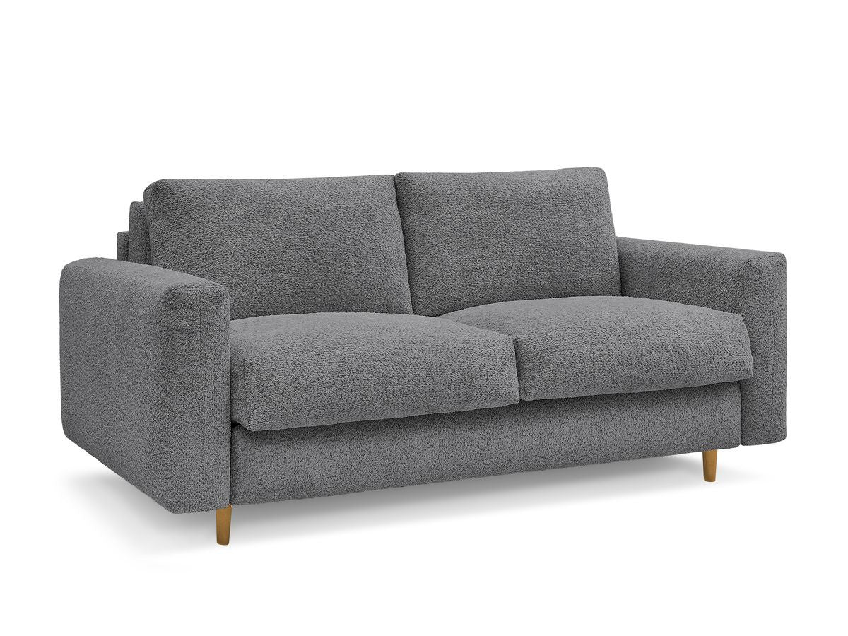 Canapé droit convertible NOUVEAU COCOONE ouverture express tissu bouclette