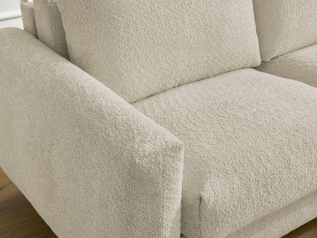 Canapé droit convertible NOUVEAU COCOONE ouverture express tissu bouclette