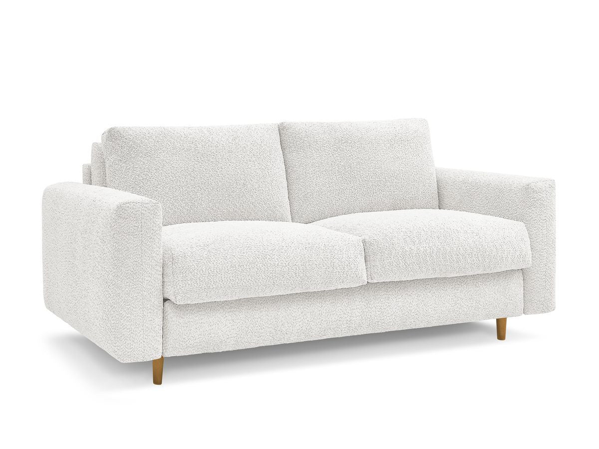 Canapé droit convertible NOUVEAU COCOONE ouverture express tissu bouclette