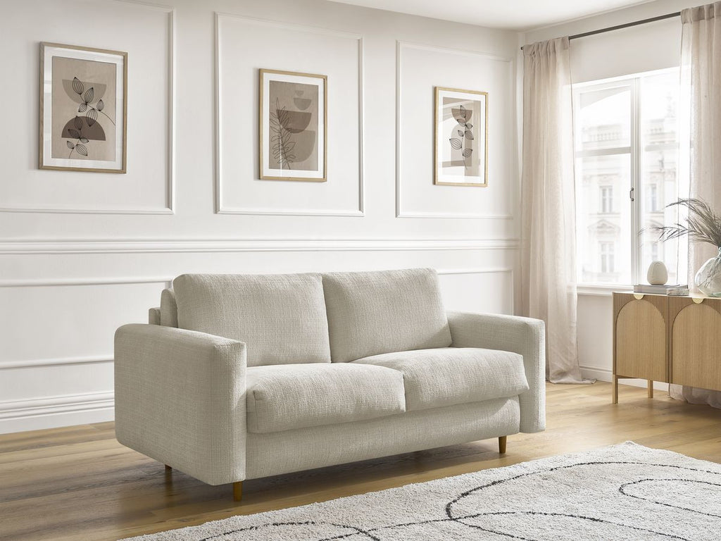Canapé droit convertible NOUVEAU COCOONE ouverture express tissu texturé