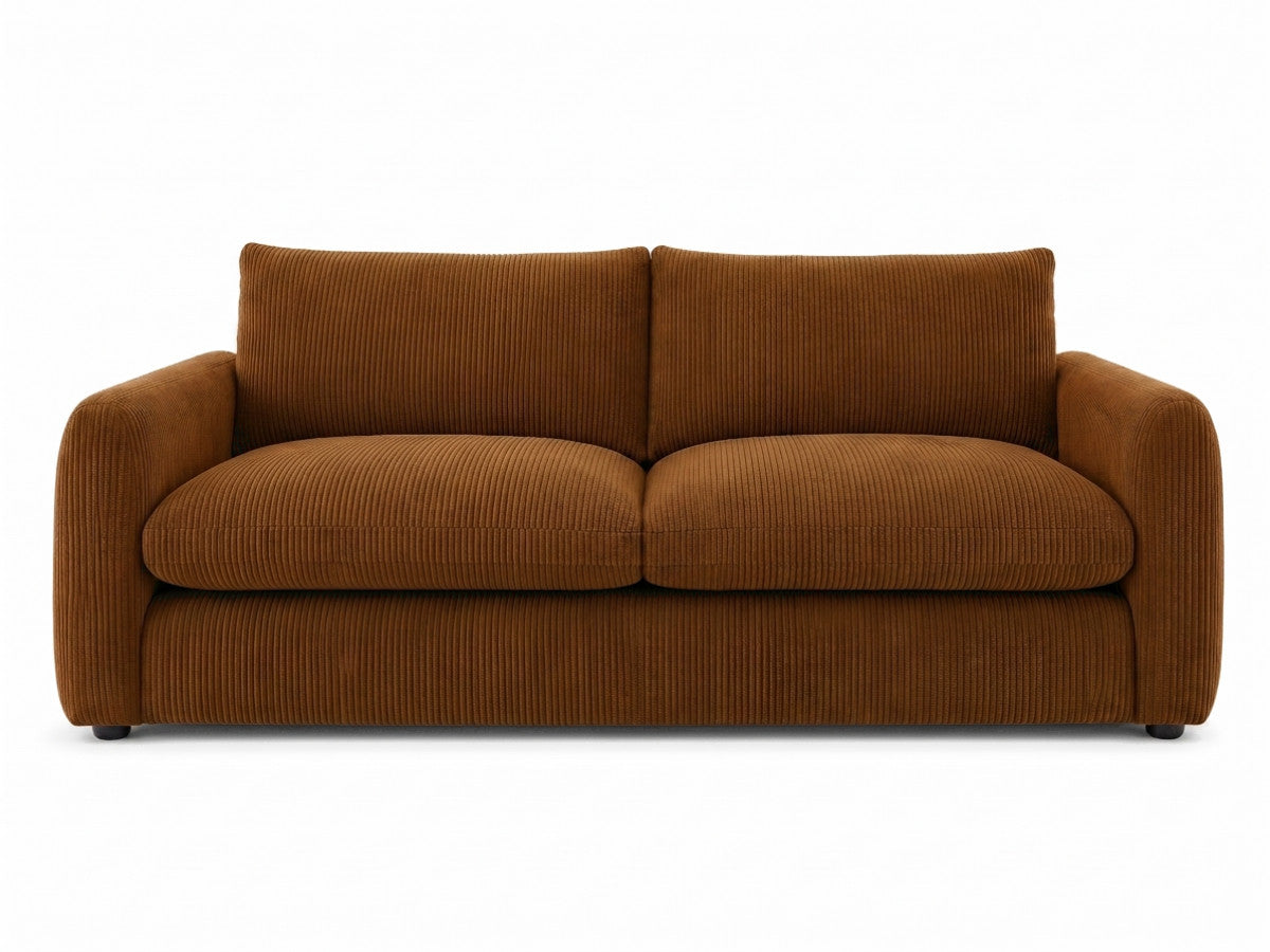 Canapé droit convertible ouverture express 3 places ARCHI tissu velours côtelé gaufré