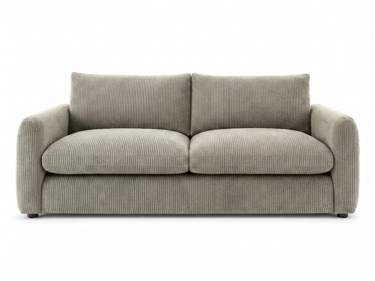 Canapé droit convertible ouverture express 3 places ARCHI tissu velours côtelé gaufré