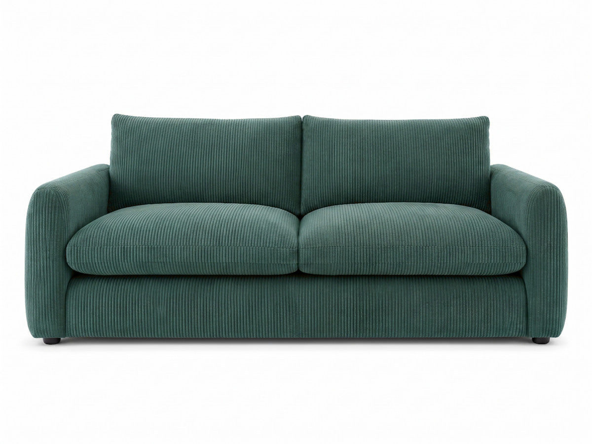 Canapé droit convertible ouverture express 3 places ARCHI tissu velours côtelé gaufré