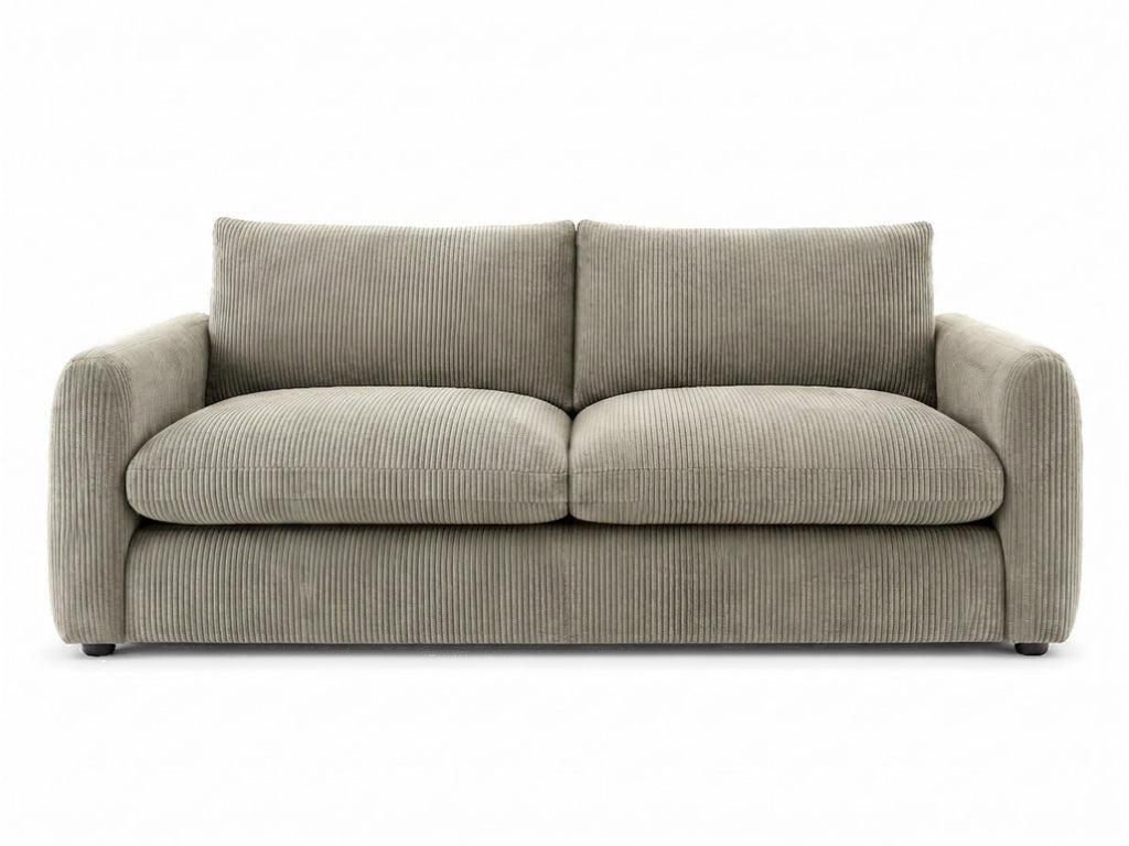 Canapé droit convertible ouverture express 3 places ARCHI tissu velours côtelé gaufré