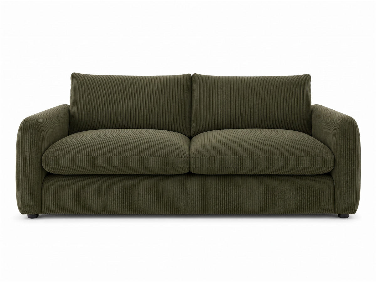 Canapé droit convertible ouverture express 3 places ARCHI tissu velours côtelé gaufré