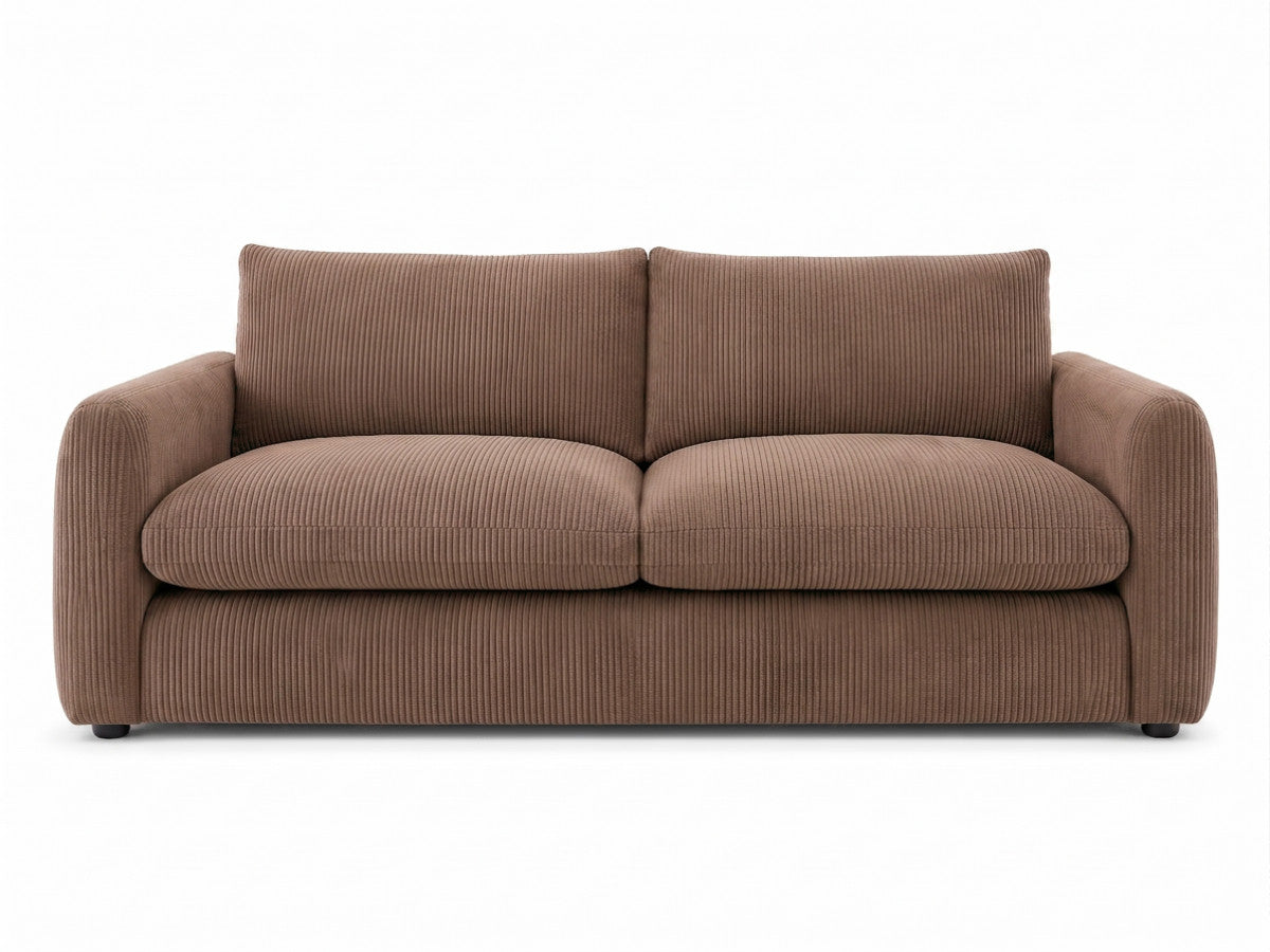 Canapé droit convertible ouverture express 3 places ARCHI tissu velours côtelé gaufré
