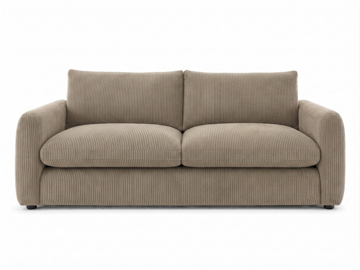 Canapé droit convertible ouverture express 3 places ARCHI tissu velours côtelé gaufré