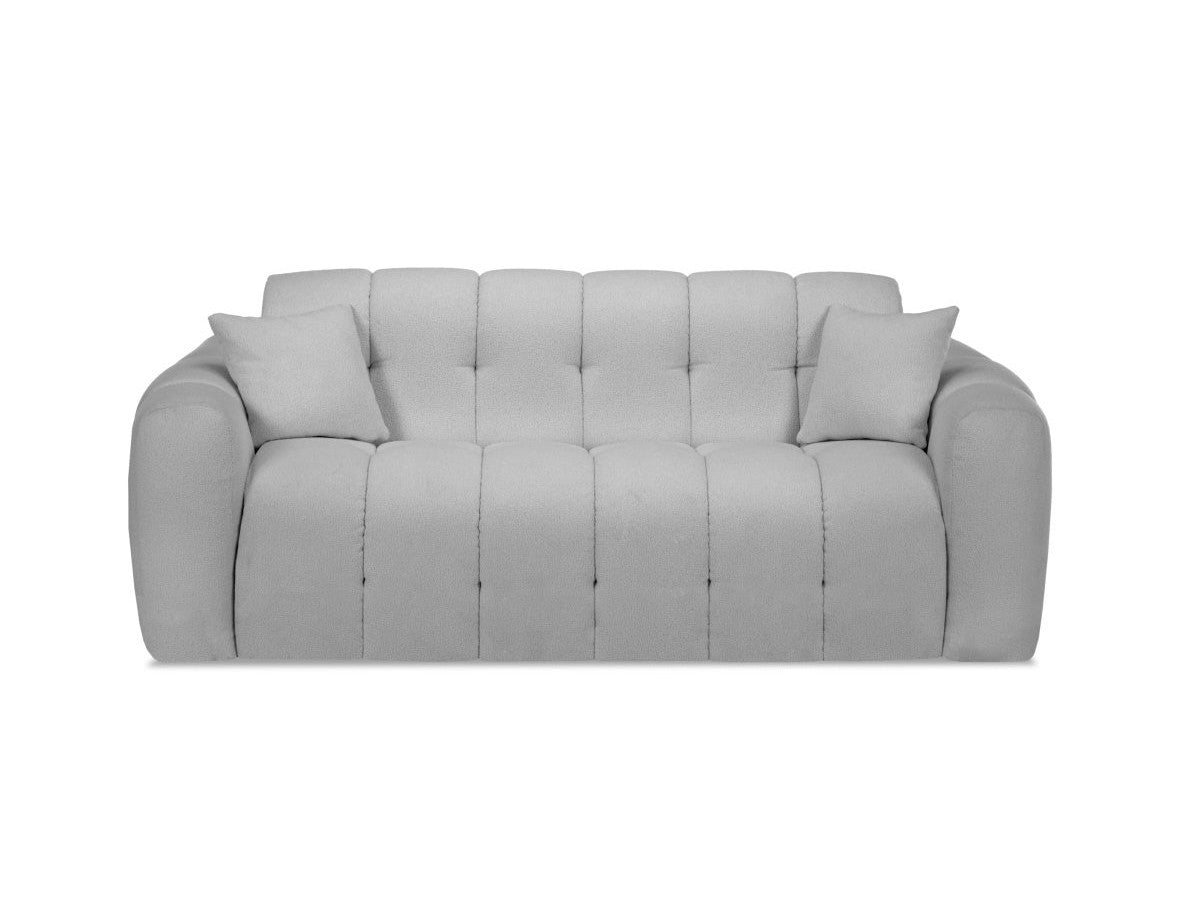 Canapé droit convertible ouverture express 3 places BRADLEY tissu bouclette