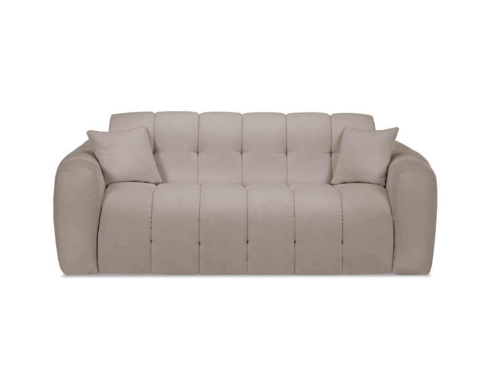 Canapé droit convertible ouverture express 3 places BRADLEY tissu bouclette