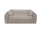 Canapé droit convertible ouverture express 3 places BRADLEY tissu bouclette