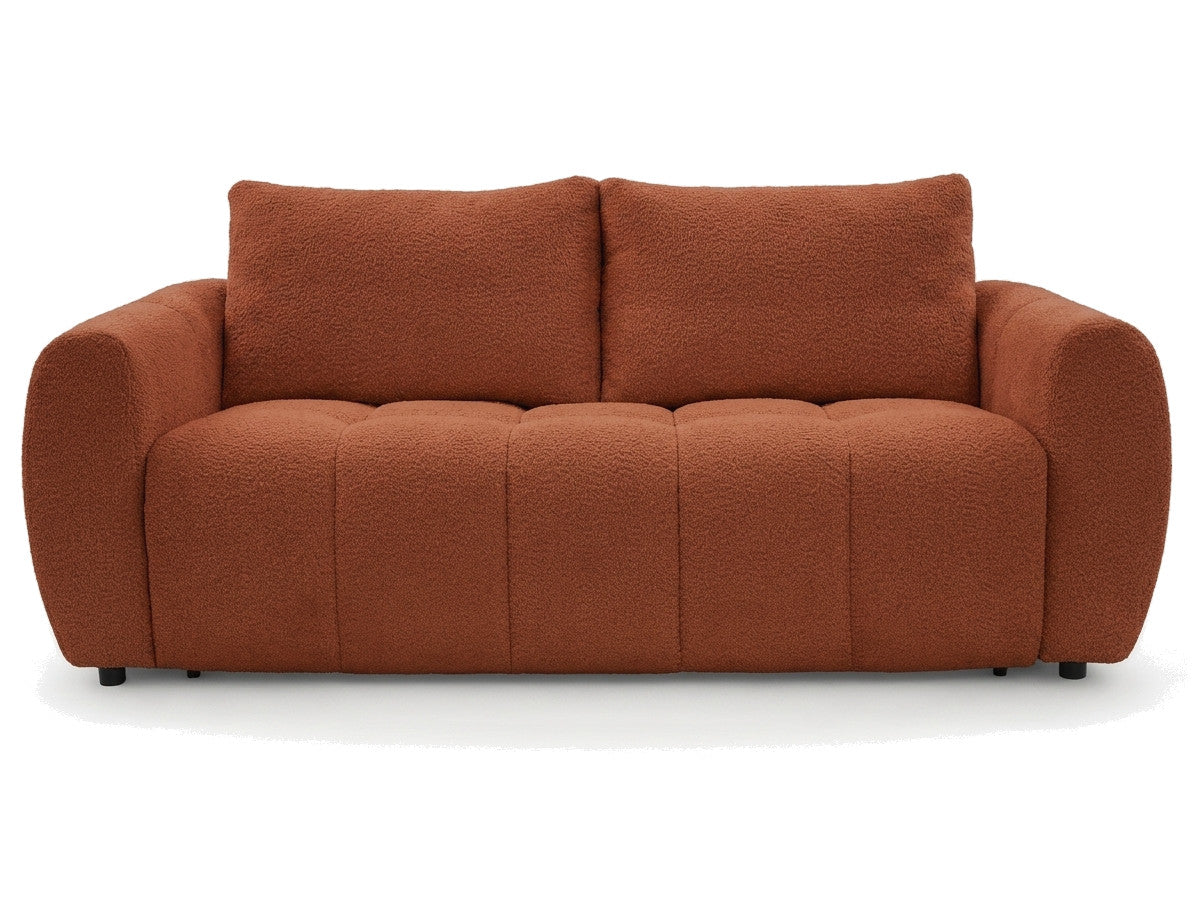Canapé droit convertible ouverture express 3 places FUJI tissu bouclette