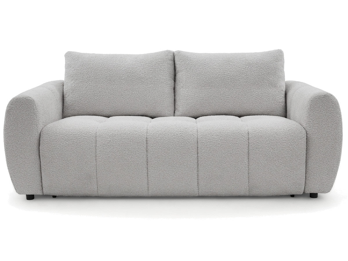 Canapé droit convertible ouverture express 3 places FUJI tissu bouclette