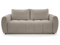 Canapé droit convertible ouverture express 3 places FUJI tissu bouclette