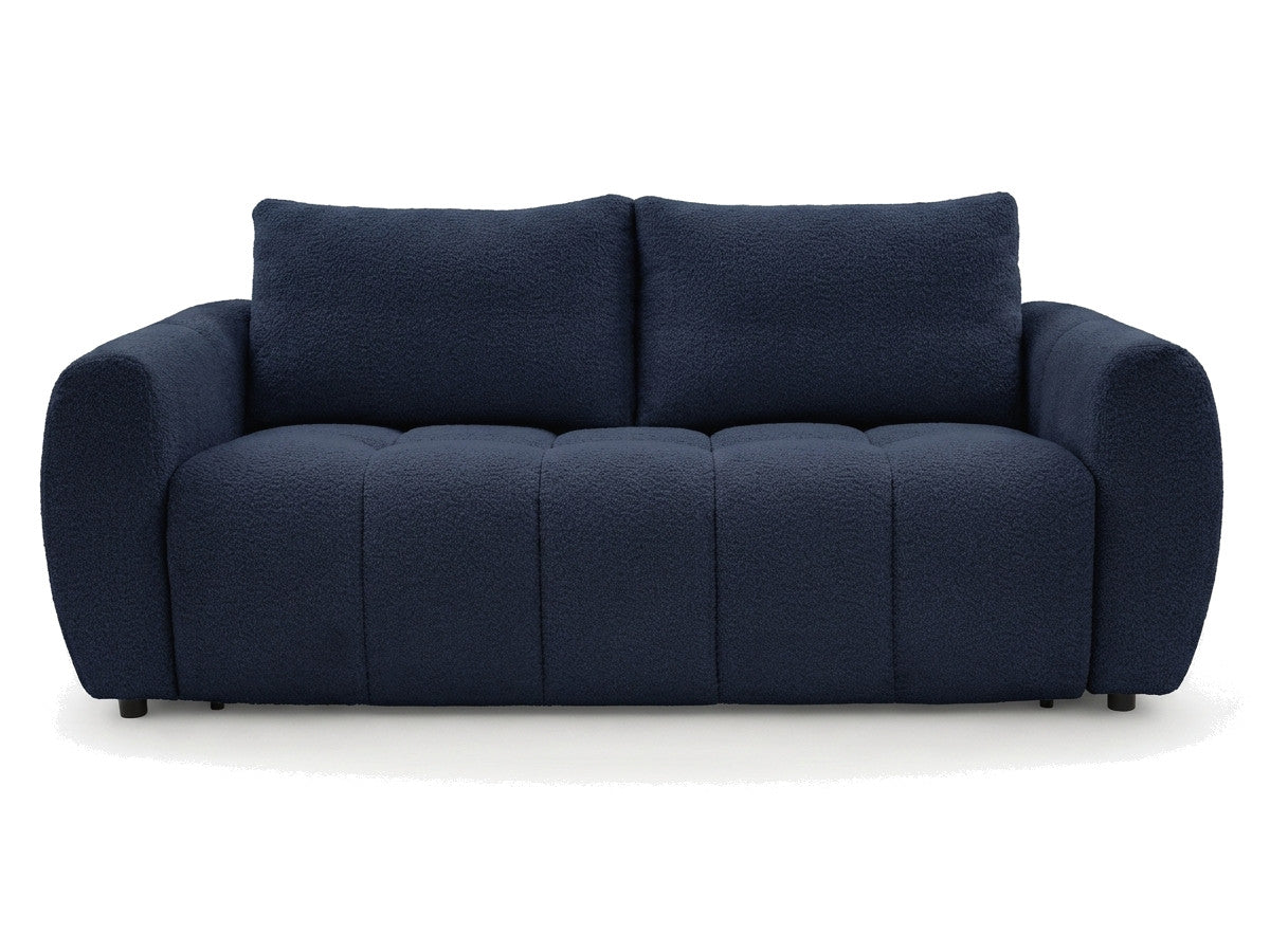 Canapé droit convertible ouverture express 3 places FUJI tissu bouclette