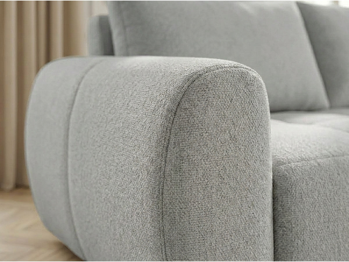 Canapé droit convertible ouverture express 3 places FUJI tissu chiné