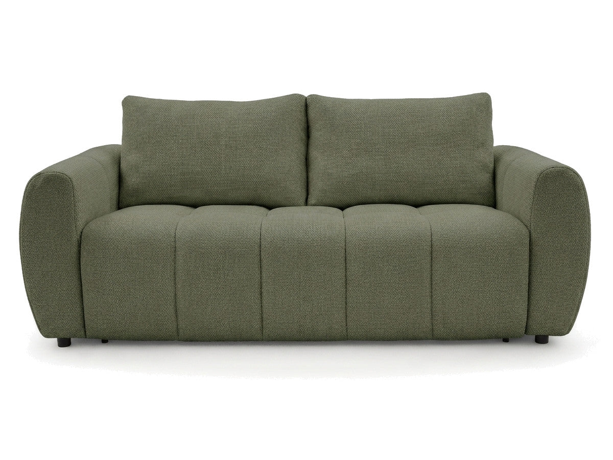 Canapé droit convertible ouverture express 3 places FUJI tissu chiné