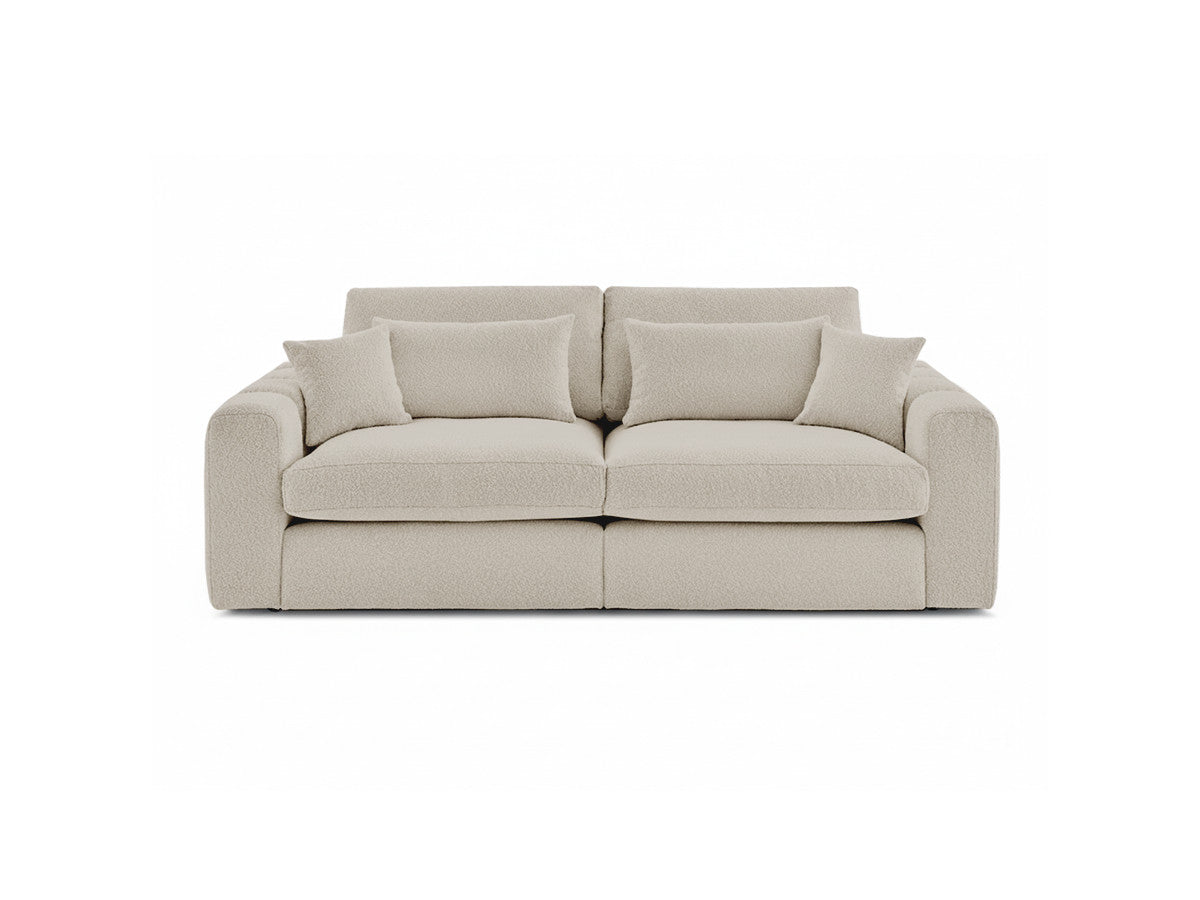 Canapé droit fixe 2 places BELMONT tissu bouclette