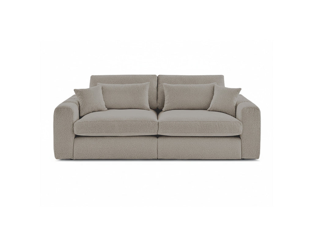 Canapé droit fixe 2 places BELMONT tissu bouclette