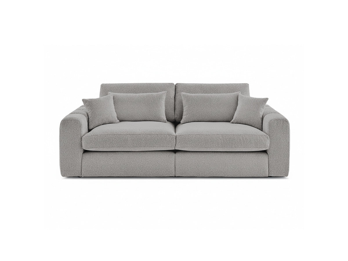 Canapé droit fixe 2 places BELMONT tissu bouclette