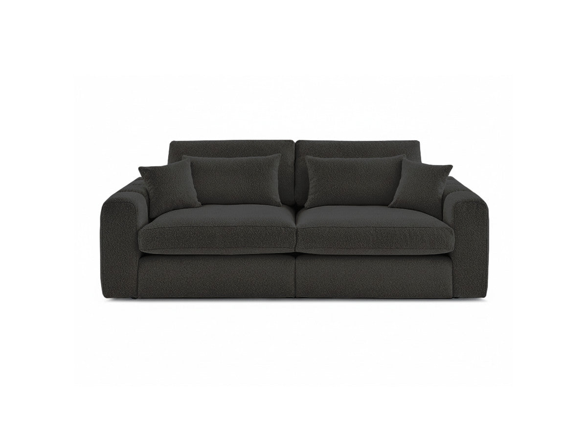 Canapé droit fixe 2 places BELMONT tissu bouclette
