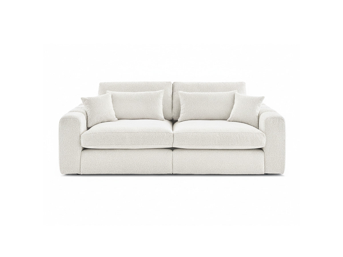 Canapé droit fixe 2 places BELMONT tissu bouclette