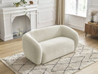 Canapé droit fixe 2 places CELINE tissu lisse
