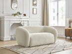 Canapé droit fixe 2 places CELINE tissu lisse